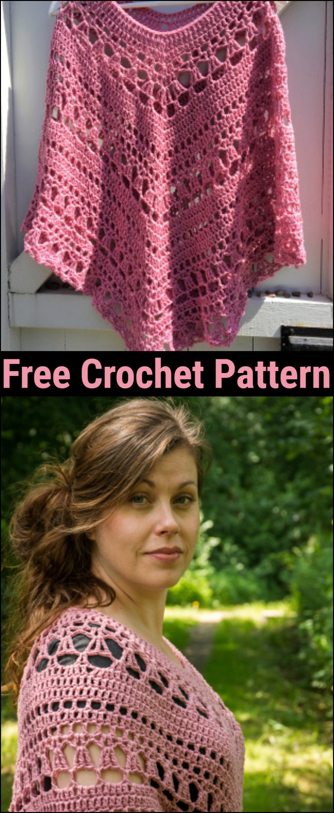 Free Crochet Lacy Day Poncho