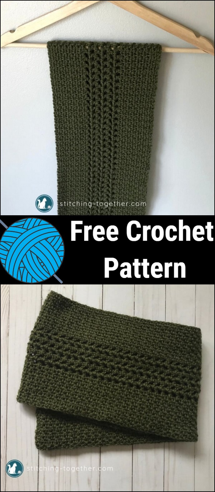 Free Crochet Moss Stitch Scarf