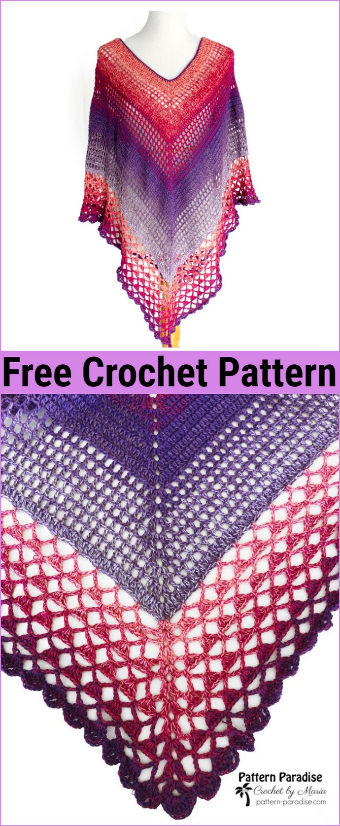 Free Crochet Sonoma Sunburst Lacy Poncho