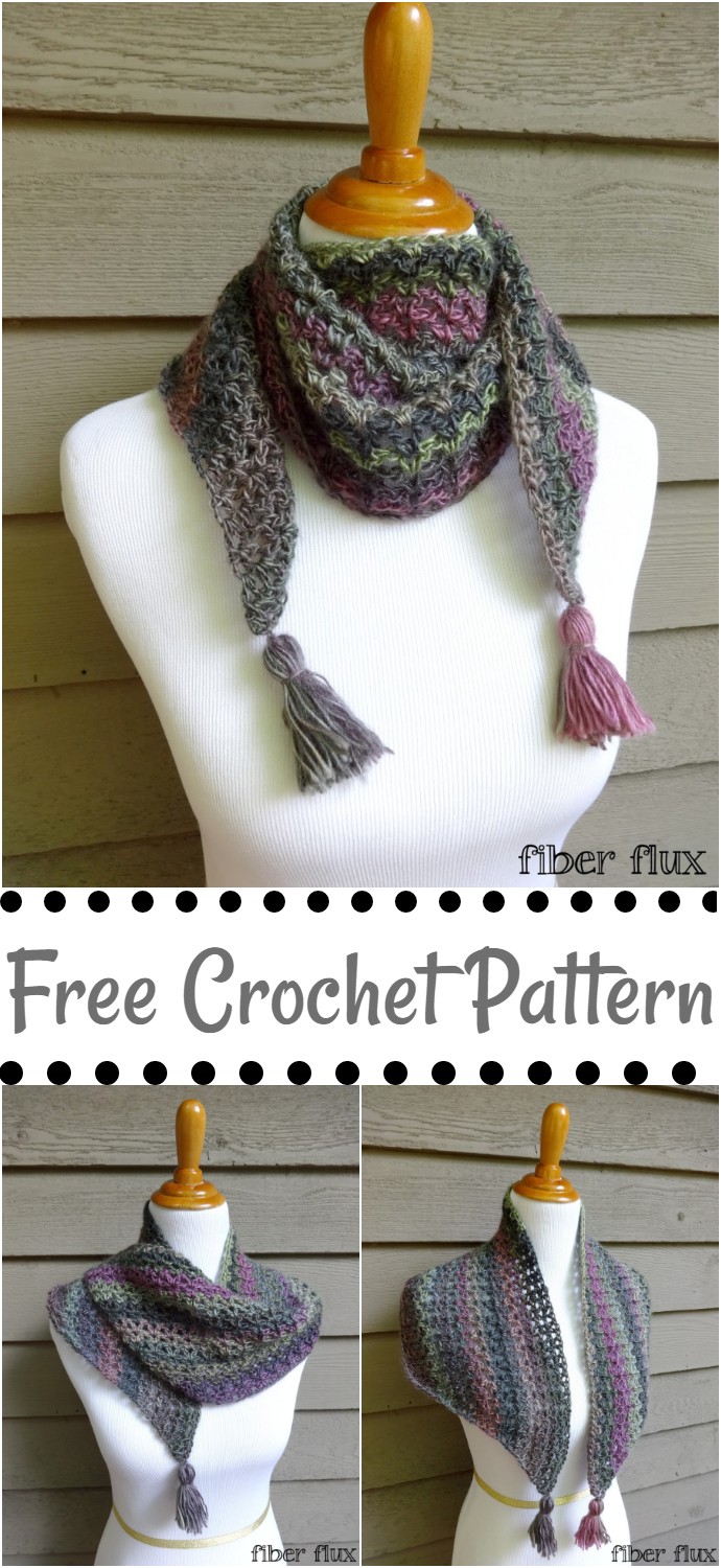Free Crochet Tassels Philomena Shawlette