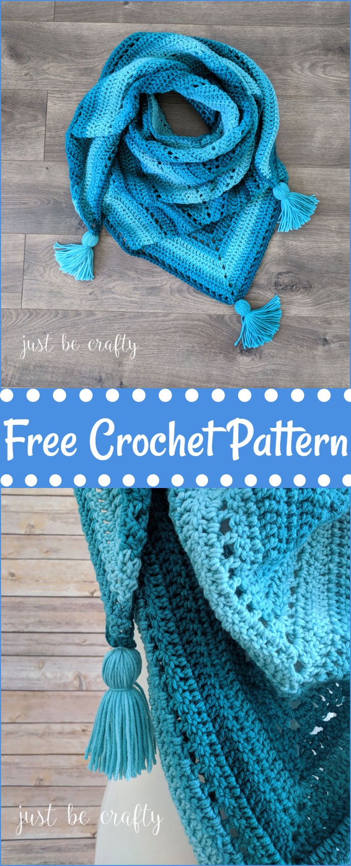 Free Crochet Triangle Shawl Pattern