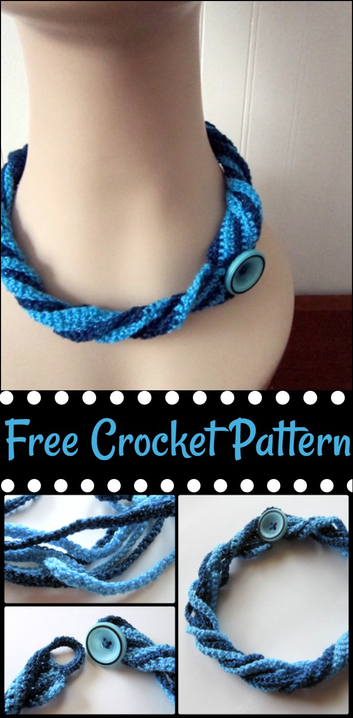 Free Crochet Twist Necklace