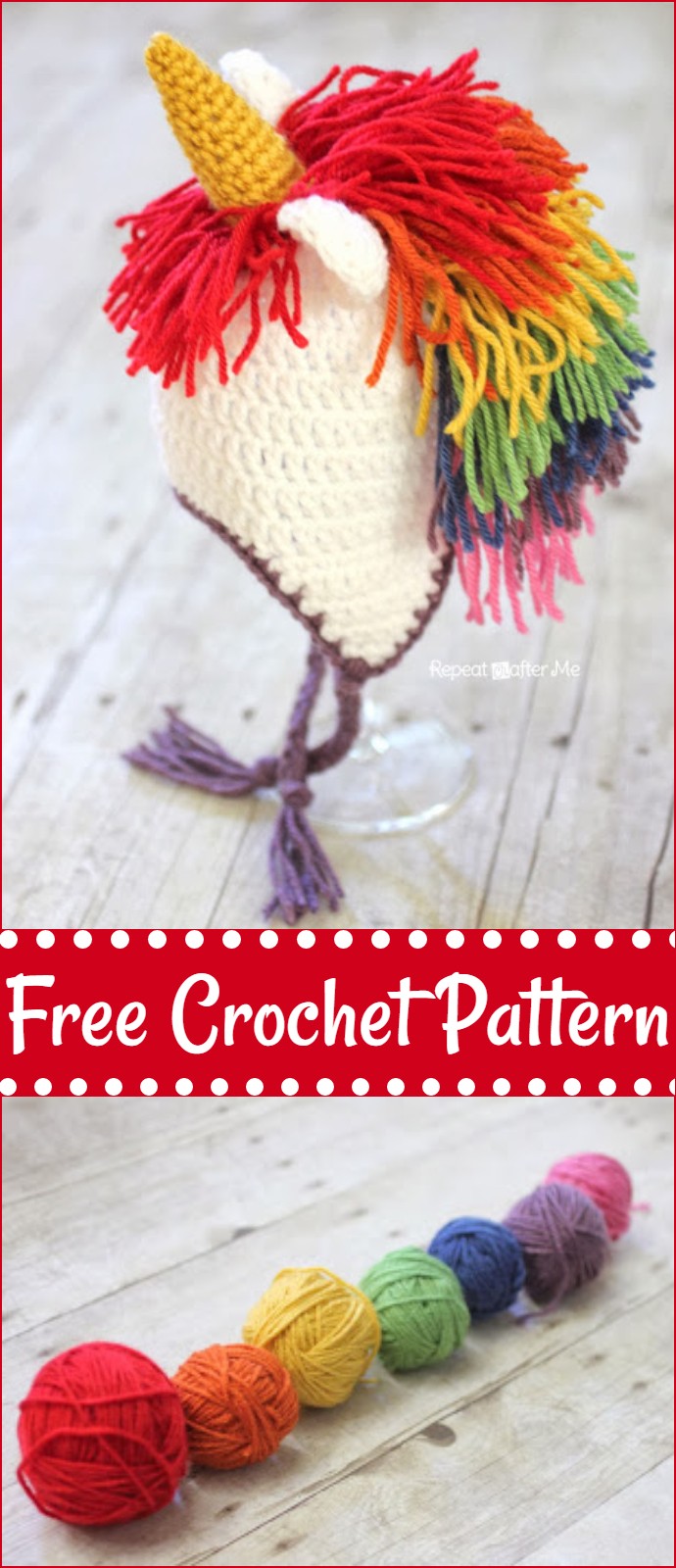 Free Crochet Unicorn Hat Pattern