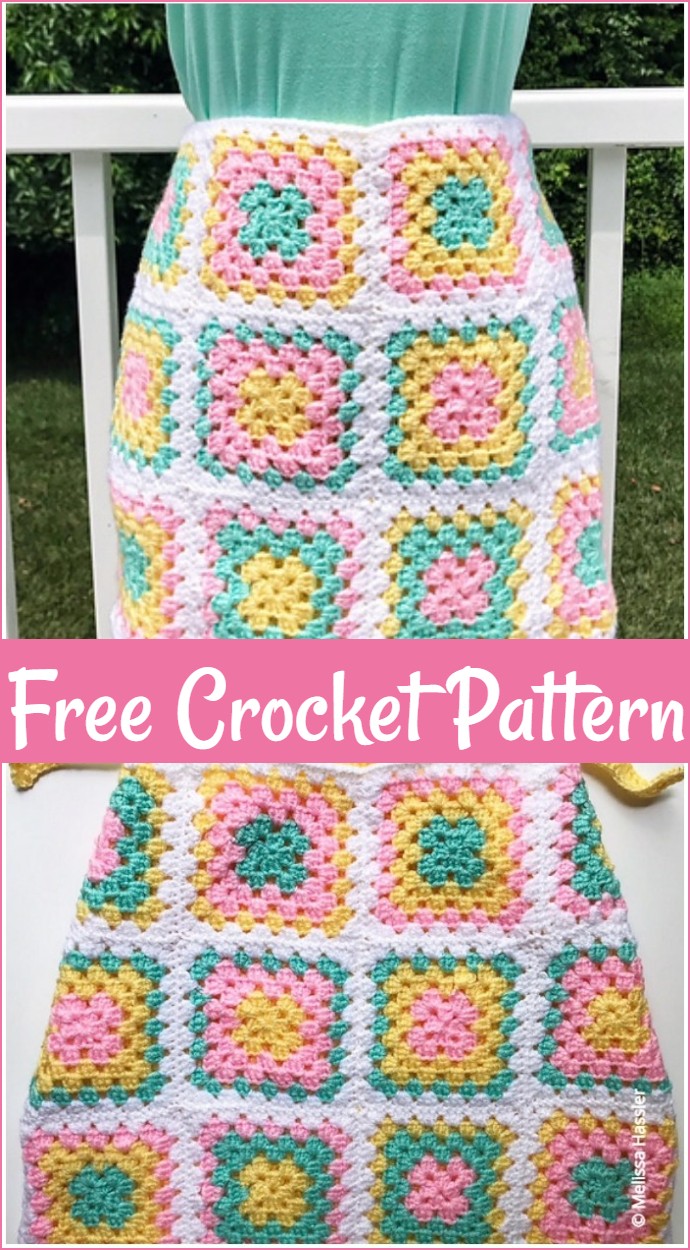 Free Granny Square Apron Crochet Pattern