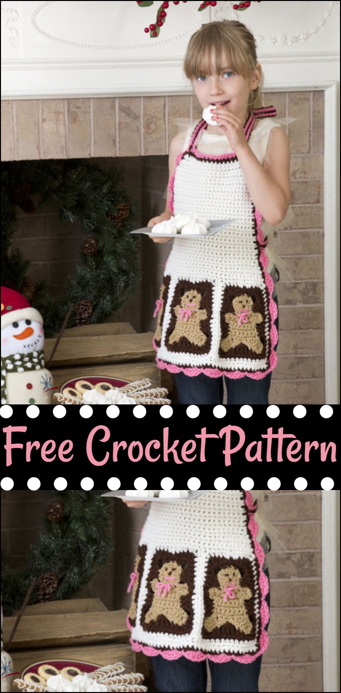 Gingerbread Man Apron Crochet Pattern