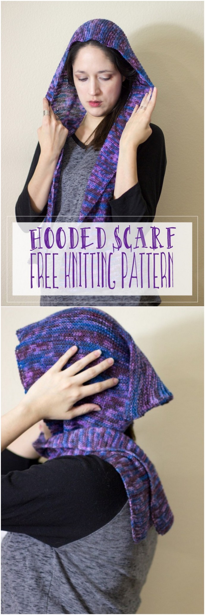 Hooded Scarf Free Knitting Pattern