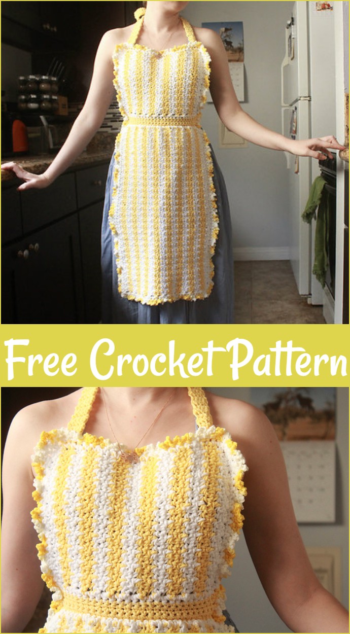 Lemon Drop Apron Free Crochet Pattern