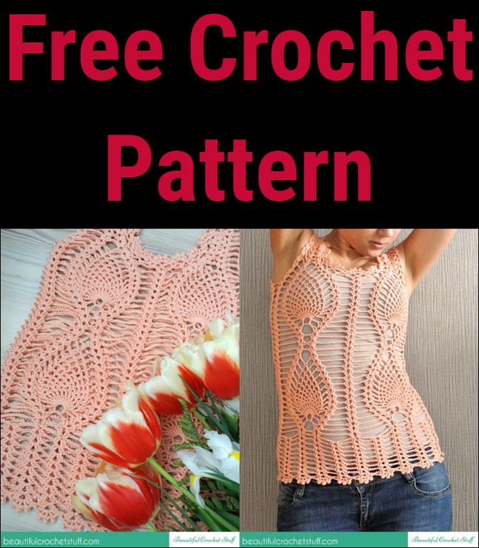 Pineapple Crochet Top Free Pattern