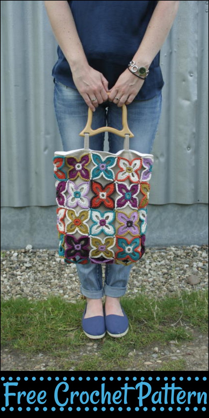 Pretty Crochet Butterfly Bag