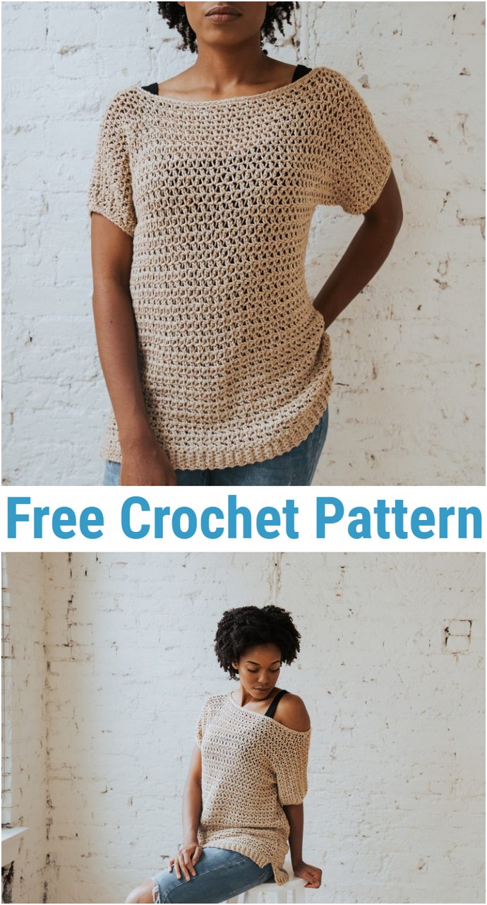 Tee A Breezy Modern Crochet Top