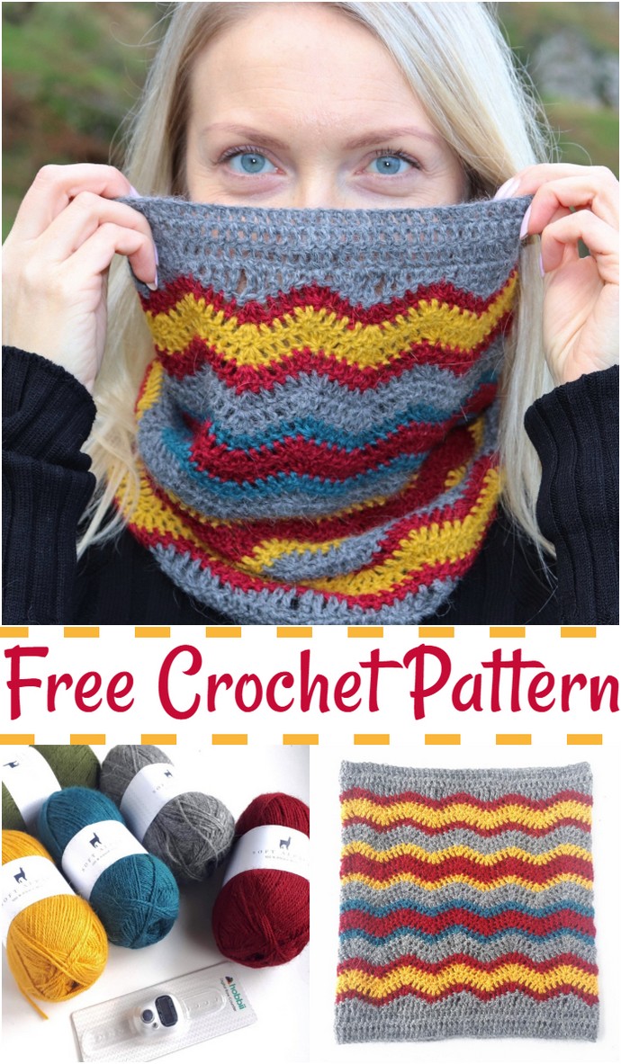 Thunder Bolt Crochet Cowl Free Crochet Pattern