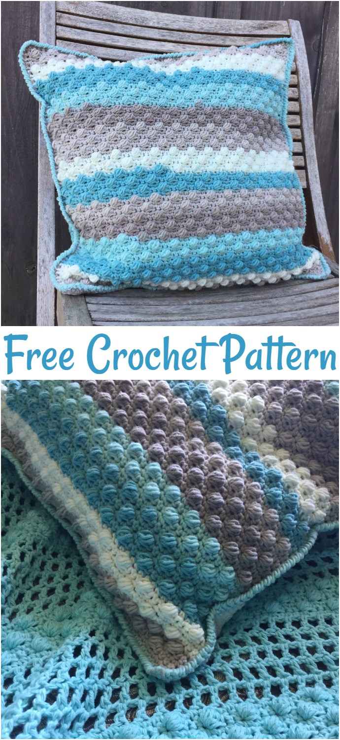 Beach Glass Throw Pillow A Free Crochet Pattern