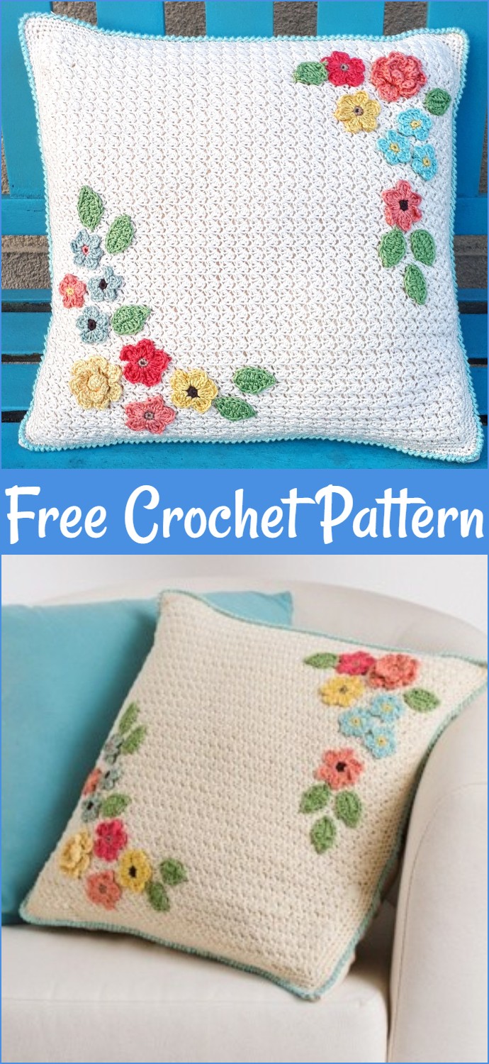 Bloom Pillow Free Crochet Pattern