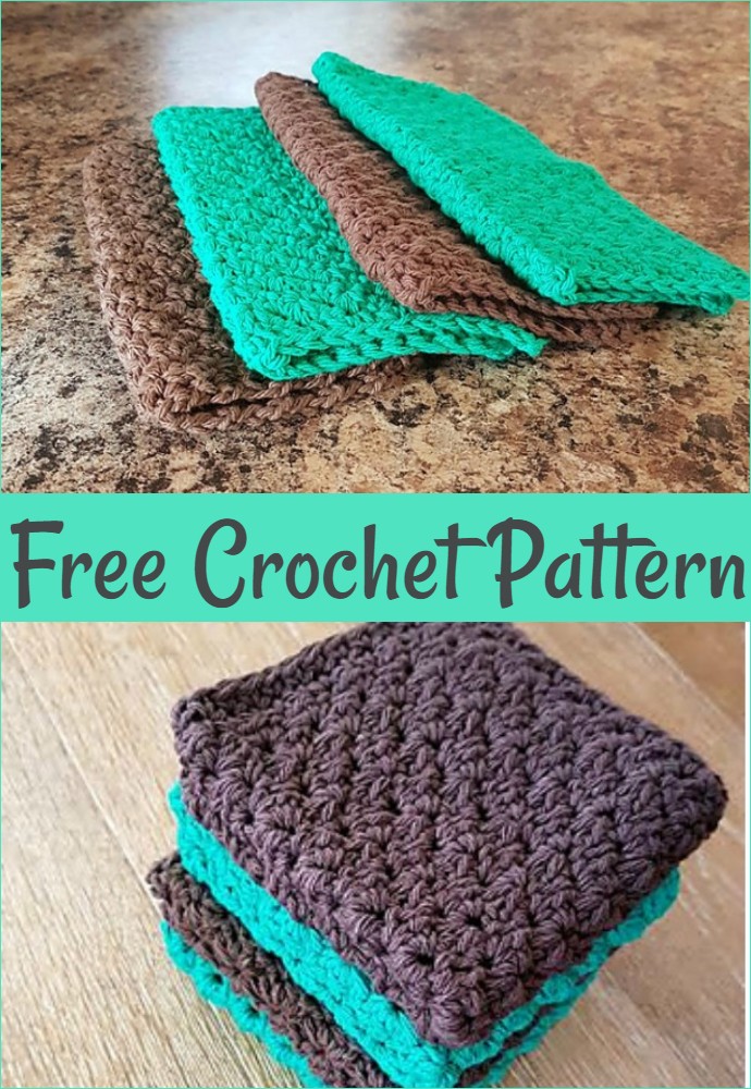 Boston Washcloth Free Crochet Pattern