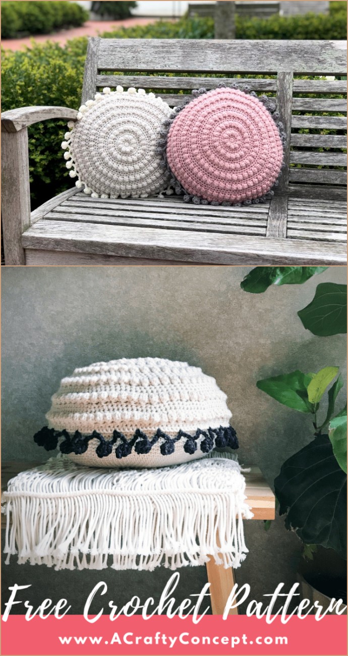 Crafty Boho Pillow Free Crochet Pattern