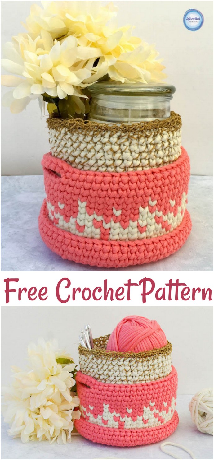 Crochet Desktop Stacker Baskets Free Pattern