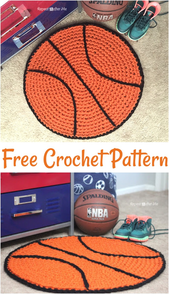 Free Crochet Basketball Rug