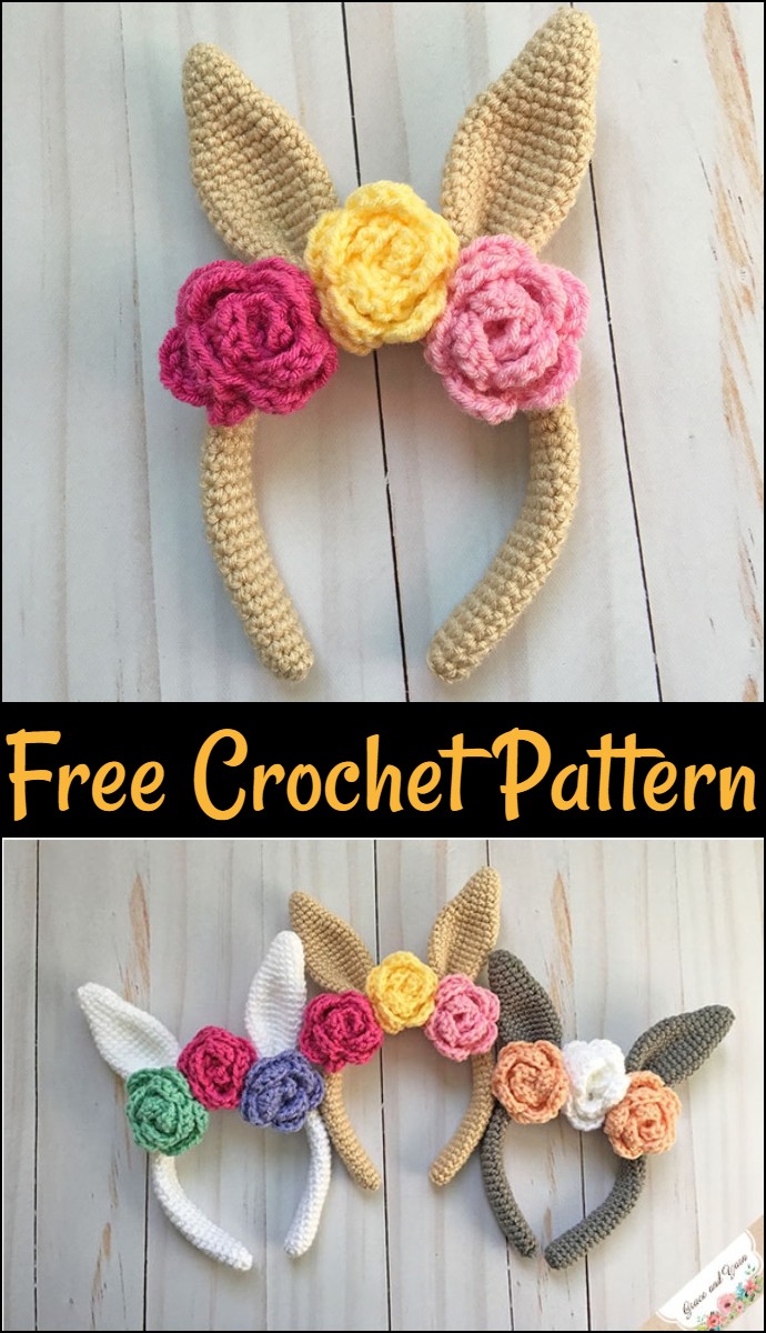Free Crochet Bunny Headband Pattern