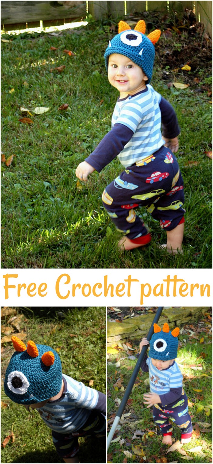 Free Crochet Monster Hat