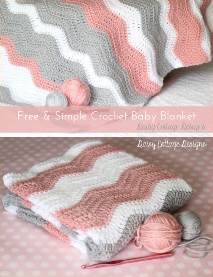 Free Crochet Pattern Ripple Baby Blanket