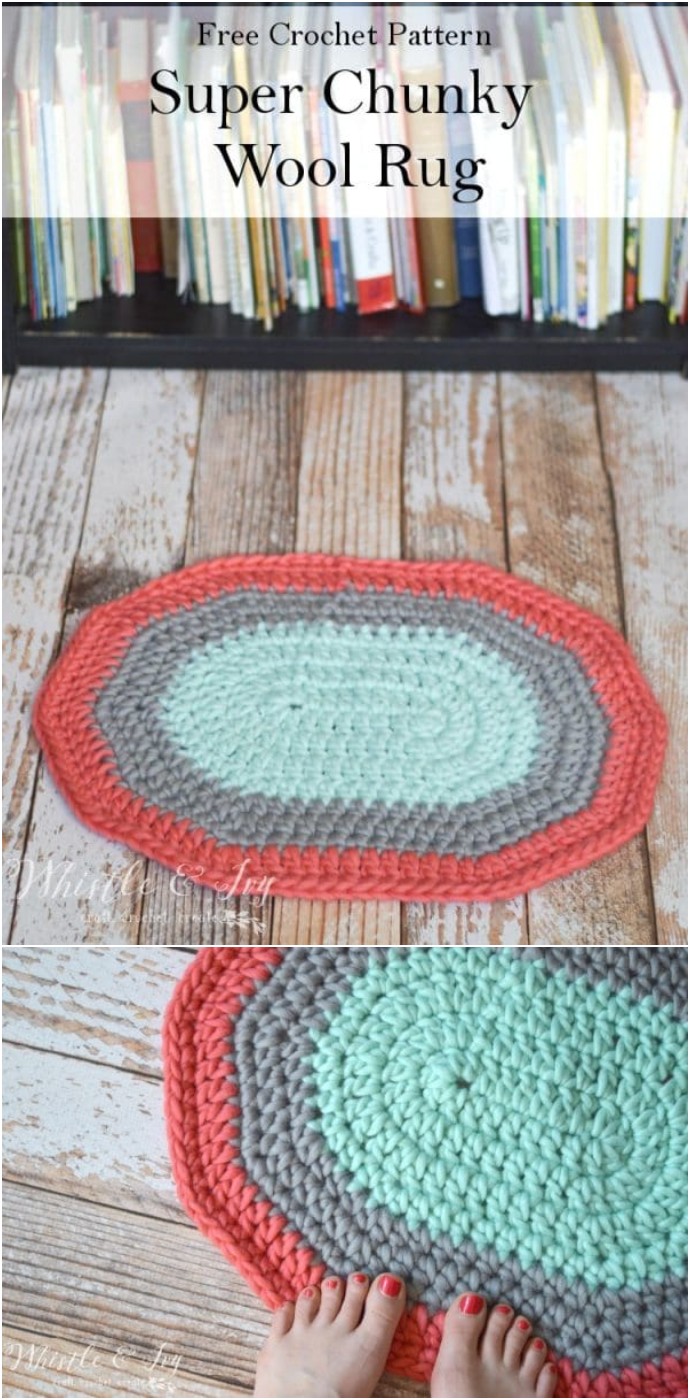 Free Crochet Super Chunky Wool Rug